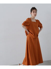 【SALE／50%OFF】スクエアネック麻調セットアップ N. Natural Beauty Basic エヌ ナチュラルビューティーベーシック* ワンピース・ドレス ワンピース ホワイト グレー オレンジ【RBA_E】【送料無料】[Rakuten Fashion]