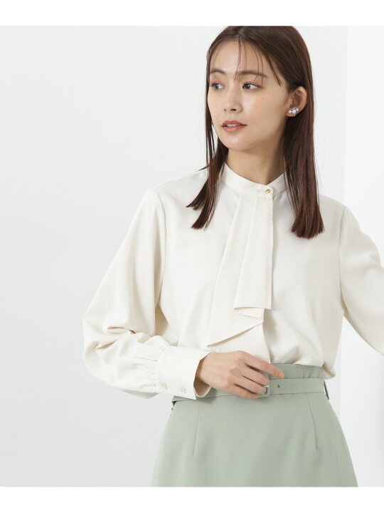 楽天市場】【SALE／50%OFF】ボウタイ風とろみブラウス 24SS N. Natural 