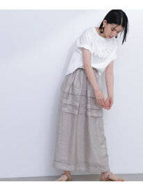 【SALE／50%OFF】シアータックティアードスカート N. Natural Beauty Basic エヌ ナチュラルビューティーベーシック* スカート その他のスカート ブラック グレー【RBA_E】【送料無料】[Rakuten Fashion]