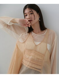 レイヤードシースルートップ N. Natural Beauty Basic エヌ ナチュラルビューティーベーシック* トップス シャツ・ブラウス ピンク ホワイト ブラウン【送料無料】[Rakuten Fashion]