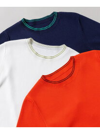 【SALE／30%OFF】ラインコンパクトニット N. Natural Beauty Basic エヌ ナチュラルビューティーベーシック* トップス ニット オレンジ ホワイト ネイビー【RBA_E】【送料無料】[Rakuten Fashion]
