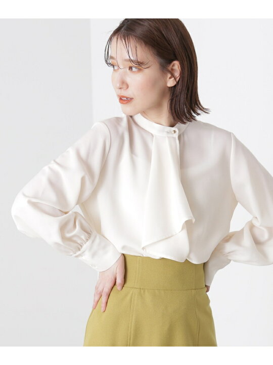 楽天市場】【SALE／50%OFF】ボウタイ風とろみブラウス N. Natural 