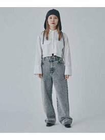 ワイドストレートデニムパンツ《S Size Line》 N. Natural Beauty Basic エヌ ナチュラルビューティーベーシック* パンツ その他のパンツ ブラック グレー【送料無料】[Rakuten Fashion]