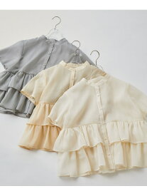 シアーペプラムバンドカラーブラウス N. Natural Beauty Basic エヌ ナチュラルビューティーベーシック* トップス シャツ・ブラウス グレー ホワイト イエロー【送料無料】[Rakuten Fashion]