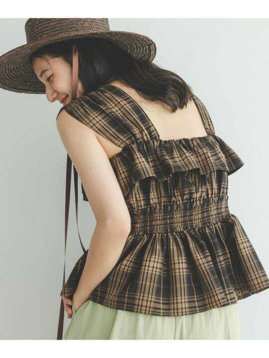 楽天市場】チェックペプラムブラウス N. Natural Beauty Basic エヌ 