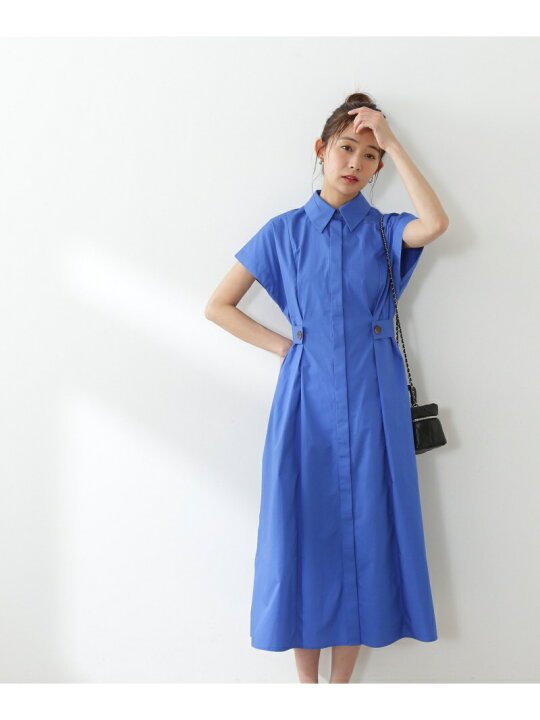 楽天市場 サイドボタンベルトシャツワンピース S Size Line N Natural Beauty Basic エヌ ナチュラルビューティーベーシック ワンピース ワンピースその他 ブルー ホワイト ブラウン ネイビー 送料無料 Rakuten Fashion N Natural Beauty Basic