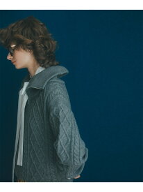【SALE／30%OFF】ハーフジップケーブルニット N. Natural Beauty Basic エヌ ナチュラルビューティーベーシック* トップス ニット ブルー グレー【RBA_E】【送料無料】[Rakuten Fashion]