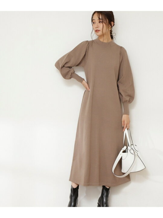 楽天市場 Sale 70 Off ボリュームパフニットワンピース N Natural Beauty Basic エヌ ナチュラルビューティーベーシック ワンピース ワンピースその他 ブラウン ブラック パープル ブルー Rba E Rakuten Fashion N Natural Beauty Basic