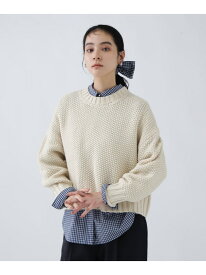 【SALE／50%OFF】＜NAVYNAVY＞鹿の子編みエフォートレスニット N. Natural Beauty Basic エヌ ナチュラルビューティーベーシック* トップス ニット ホワイト グレー ネイビー ピンク【RBA_E】【送料無料】[Rakuten Fashion]