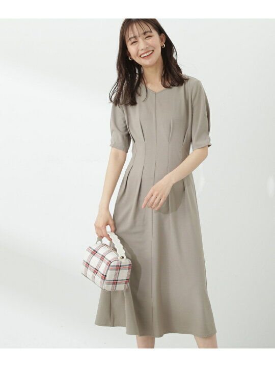 楽天市場】【SALE／30%OFF】麻調ウエストタックワンピース N. Natural  