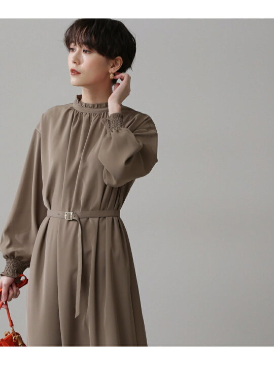 楽天市場 Sale Off フリルスタンドカラートロミワンピース N Natural Beauty Basic エヌ ナチュラルビューティーベーシック ワンピース ワンピースその他 グリーン ブラウン ブルー Rba E 送料無料 Rakuten Fashion N Natural Beauty Basic