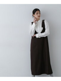 バックル付きジャンパースカート《S Size Line》 N. Natural Beauty Basic エヌ ナチュラルビューティーベーシック* ワンピース・ドレス ワンピース グレー ブラウン【送料無料】[Rakuten Fashion]