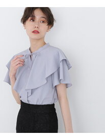 【SALE／50%OFF】ラッフルブラウス N. Natural Beauty Basic エヌ ナチュラルビューティーベーシック* トップス シャツ・ブラウス ブルー ブラック ホワイト【RBA_E】【送料無料】[Rakuten Fashion]