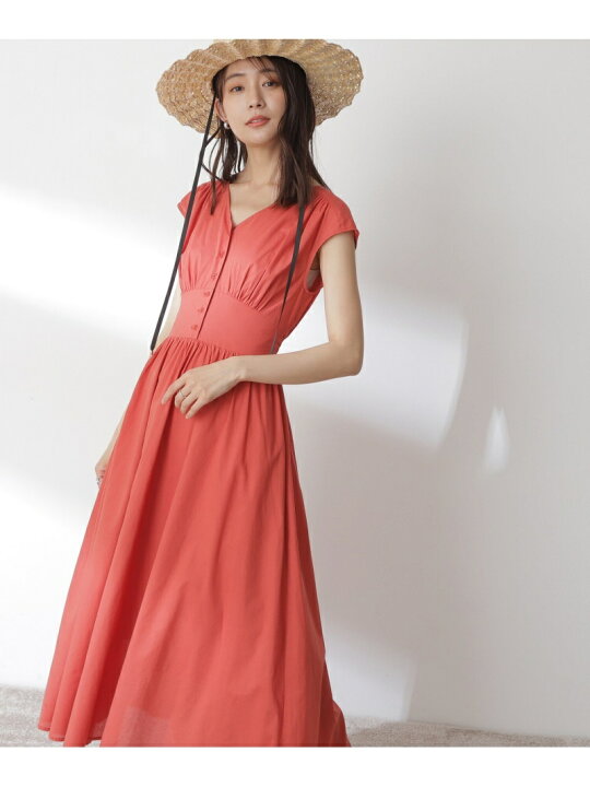 楽天市場 Vネックギャザーワンピース S Size Line N Natural Beauty Basic エヌ ナチュラルビューティーベーシック ワンピース ドレス その他のワンピース ドレス レッド ブラック ブラウン ピンク ブルー 送料無料 Rakuten Fashion N Natural Beauty Basic