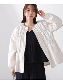 【SALE／60%OFF】ミニリップストップシャーリングブルゾン N. Natural Beauty Basic エヌ ナチュラルビューティーベーシック* ジャケット・アウター ブルゾン・ジャンパー ホワイト グレー【RBA_E】【送料無料】[Rakuten Fashion]