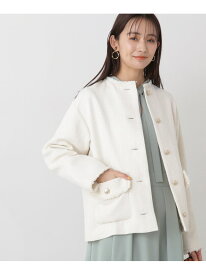 【SALE／50%OFF】ノーカラーツイードジャケット《S Size Line》 24SS N. Natural Beauty Basic エヌ ナチュラルビューティーベーシック* ジャケット・アウター ブルゾン・ジャンパー ホワイト ブラック ブルー【RBA_E】【送料無料】[Rakuten Fashion]