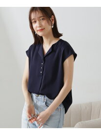 ウイングカラーとろみブラウス N. Natural Beauty Basic エヌ ナチュラルビューティーベーシック* トップス シャツ・ブラウス ネイビー ホワイト グリーン【送料無料】[Rakuten Fashion]