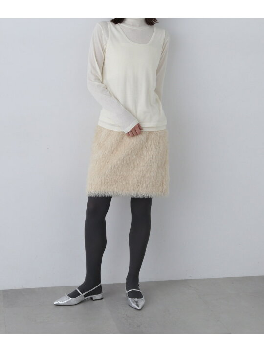 楽天市場】モケモケフェザーミニスカート N. Natural Beauty Basic 