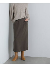 【SALE／50%OFF】起毛ポケットストレートスカート N. Natural Beauty Basic エヌ ナチュラルビューティーベーシック* スカート その他のスカート ブルー ブラウン ホワイト【RBA_E】【送料無料】[Rakuten Fashion]