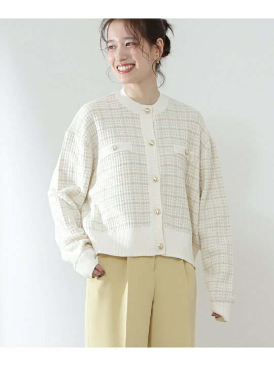 楽天市場】【SALE／20%OFF】ツイードニットカーディガン N. Natural 