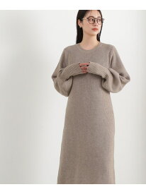 【SALE／60%OFF】畦ロングニットワンピース N. Natural Beauty Basic エヌ ナチュラルビューティーベーシック* ワンピース・ドレス ワンピース レッド ベージュ グレー【RBA_E】【送料無料】[Rakuten Fashion]