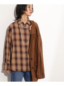 【SALE／60%OFF】チェックオーバーシャツ N. Natural Beauty Basic エヌ ナチュラルビューティーベーシック* トップス シャツ・ブラウス ブラウン ブルー【RBA_E】【送料無料】[Rakuten Fashion]