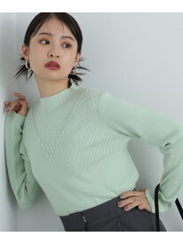 【SALE／50%OFF】デザインネックリブニット N. Natural Beauty Basic エヌ ナチュラルビューティーベーシック* トップス ニット グレー ホワイト グリーン【RBA_E】【送料無料】[Rakuten Fashion]