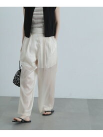 【SALE／50%OFF】シアーサテンワイドパンツ N. Natural Beauty Basic エヌ ナチュラルビューティーベーシック* パンツ その他のパンツ ブラック ホワイト【RBA_E】【送料無料】[Rakuten Fashion]