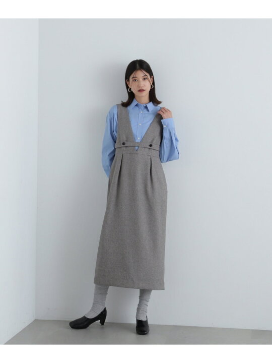 楽天市場】【SALE／10%OFF】プランジネック起毛ジャンパースカート N 