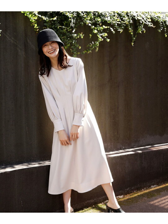 楽天市場】【SALE／30%OFF】ウエストタック長袖ワンピース N. Natural  