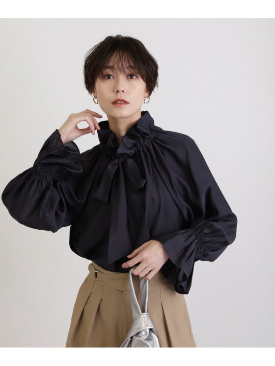 楽天市場】シルキーローンフリルネックブラウス N. Natural Beauty  
