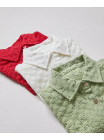 起毛レースシャツ N. Natural Beauty Basic エヌ ナチュラルビューティーベーシック* トップス カットソー・Tシャツ レッド ホワイト【送料無料】[Rakuten Fashion]