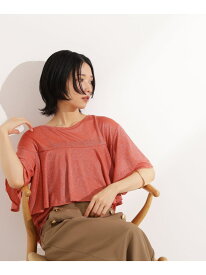 【SALE／50%OFF】ラメドレープカットソー N. Natural Beauty Basic エヌ ナチュラルビューティーベーシック* トップス カットソー・Tシャツ オレンジ グリーン ブラウン【RBA_E】[Rakuten Fashion]