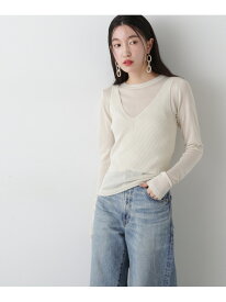 【SALE／50%OFF】シアーシャインタンクニットセット N. Natural Beauty Basic エヌ ナチュラルビューティーベーシック* トップス ニット グリーン ネイビー ホワイト【RBA_E】【送料無料】[Rakuten Fashion]