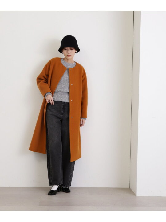 楽天市場】【SALE／30%OFF】パイルメルトンノーカラーコート《S Size 