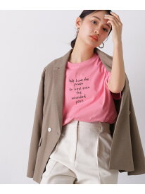 【SALE／10%OFF】ハンドライティングロゴTシャツ N. Natural Beauty Basic エヌ ナチュラルビューティーベーシック* トップス カットソー・Tシャツ ピンク グレー ホワイト【RBA_E】【送料無料】[Rakuten Fashion]