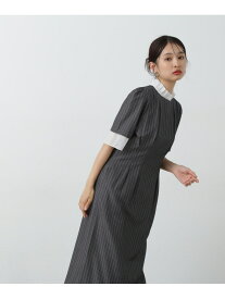 【SALE／50%OFF】マルチウェイスタンドフリルピンストライプワンピース N. Natural Beauty Basic エヌ ナチュラルビューティーベーシック* ワンピース・ドレス ワンピース ベージュ グレー【RBA_E】【送料無料】[Rakuten Fashion]