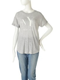 New YorkロゴTシャツ N. Natural Beauty Basic エヌ ナチュラルビューティーベーシック* トップス カットソー・Tシャツ グレー ホワイト ブルー【送料無料】[Rakuten Fashion]