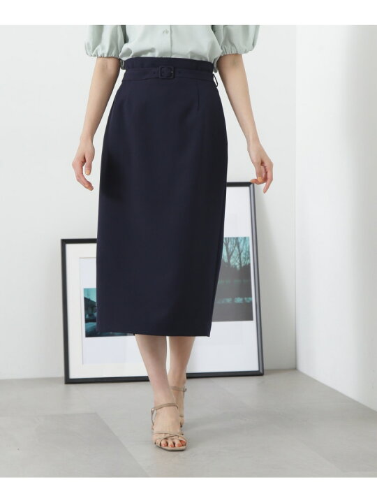 楽天市場】【SALE／50%OFF】ベルト付ダブルクロスタイトスカート《S  