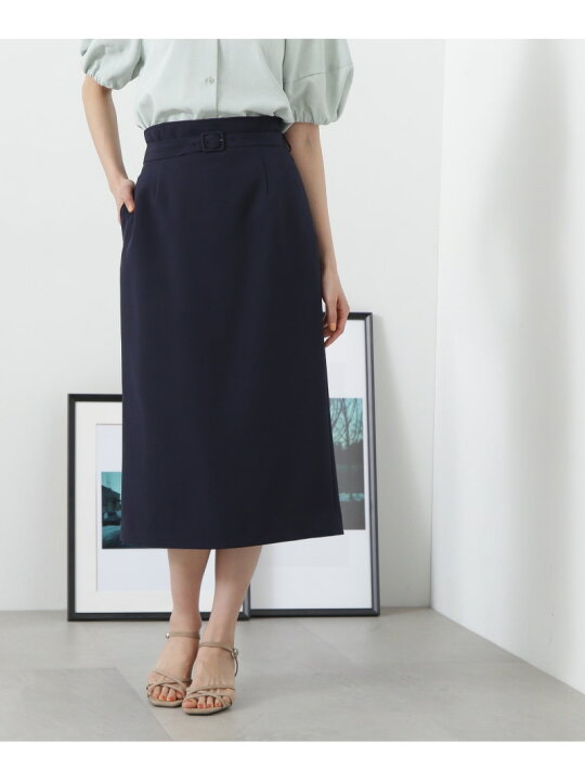 楽天市場】【SALE／50%OFF】ベルト付ダブルクロスタイトスカート《S 
