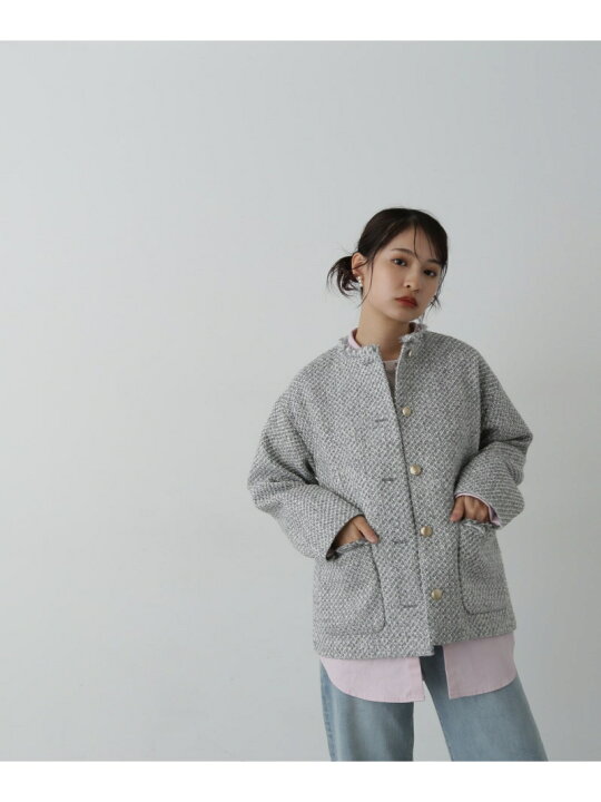 楽天市場】ゴールドボタンツイードブルゾン N. Natural Beauty Basic 