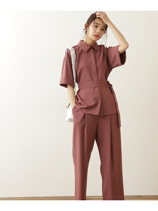 楽天市場】【SALE／20%OFF】麻調ベルト付セットアップ N. Natural  