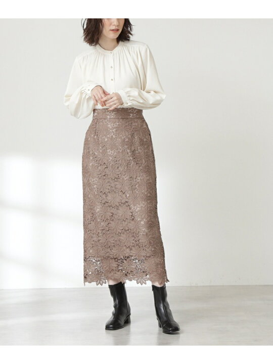 楽天市場】【SALE／20%OFF】ケミカルレースロングスカート N. Natural  