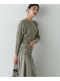 【SALE／60%OFF】ドルマンニットドッキングワンピース N. Natural Beauty Basic エヌ ナチュラルビューティーベーシック* ワンピース・ドレス ワンピース ベージュ ブルー ネイビー【RBA_E】【送料無料】[Rakuten Fashion]