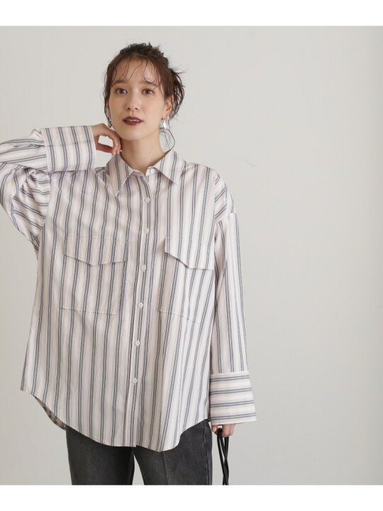 NATURAL BEAUTY BASICストライプ ノースリーブ チュニック（NATURAL 