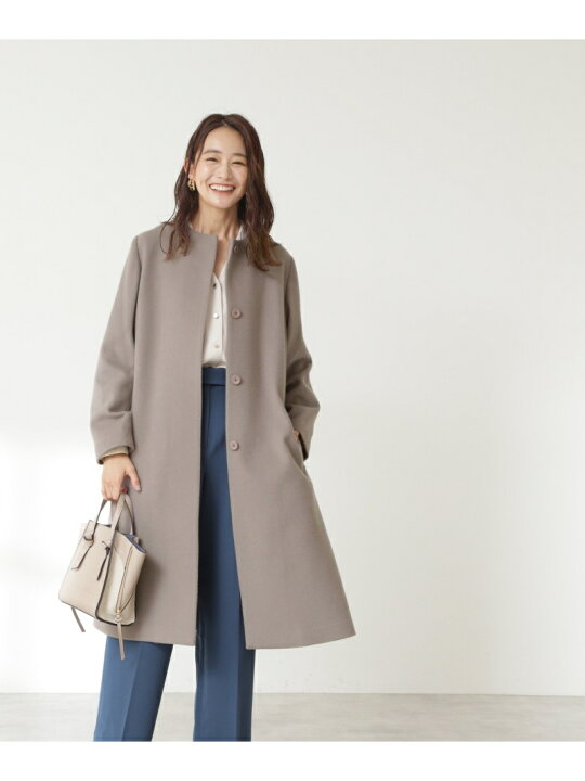 楽天市場】【SALE／60%OFF】ビーバーメルトンベルラインノーカラー  
