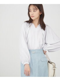 【SALE／60%OFF】タックVネックブラウス N. Natural Beauty Basic エヌ ナチュラルビューティーベーシック* トップス シャツ・ブラウス グレー ブラック オレンジ【RBA_E】[Rakuten Fashion]