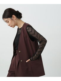 Vネックジレ N. Natural Beauty Basic エヌ ナチュラルビューティーベーシック* ジャケット・アウター ブルゾン・ジャンパー グレー ブラウン【送料無料】[Rakuten Fashion]