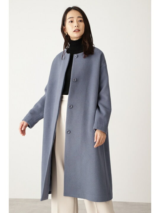 楽天市場】【SALE／50%OFF】アンゴラビーバーノーカラーコート N 