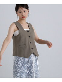 スクエアフロントジレ N. Natural Beauty Basic エヌ ナチュラルビューティーベーシック* ジャケット・アウター ブルゾン・ジャンパー ベージュ ブラウン【送料無料】[Rakuten Fashion]
